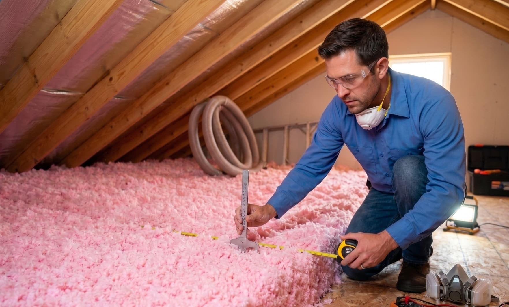 Attic insulation work in Neptune Beach